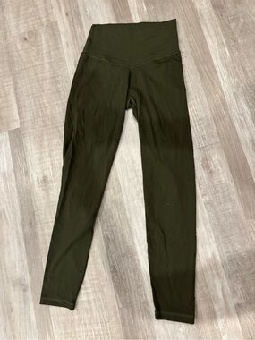 aerie Olive Green High-Waist Ankle Leggings